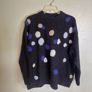 & Other Stories wool mohair blend polka dot sweater Sz S